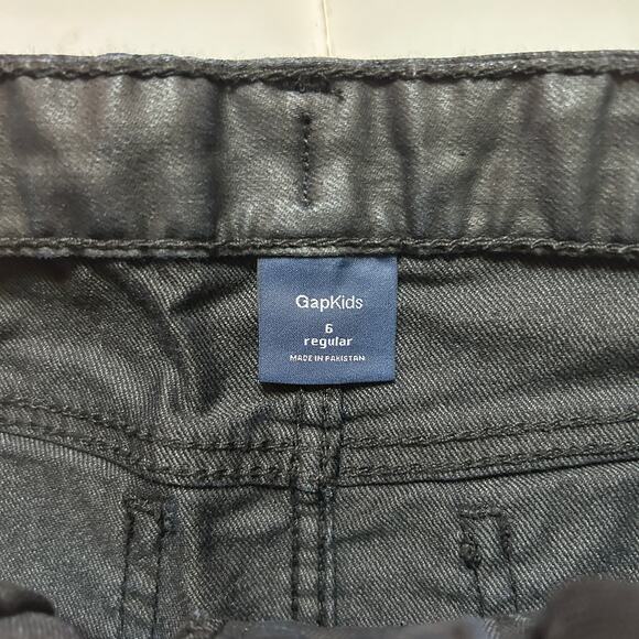 GapKids Girls Coated Black Denim Jean Skirt Size 6 Regular - Picture 3 of 5